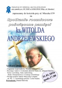 Ks. W. Andrzejewski plakat